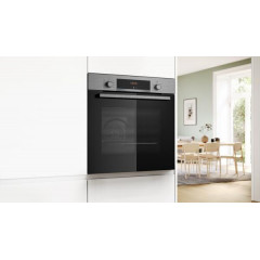 Bosch HBA514BS3 Serie 4 Einbaubackofen, 71 l Volumen, bis 275 °C
