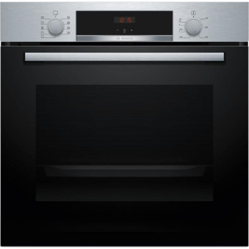 Bosch HBA514BS3 Serie 4 Einbaubackofen, 71 l Volumen, bis 275 °C