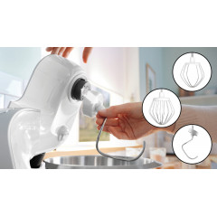 BOSCH MUM58210 Serie 4 Küchenmaschine Weiß (Rührschüsselkapazität: 3,9 l, 1000 Watt)