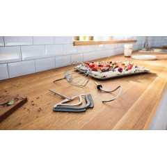 BOSCH MUM5XW34 Serie 4, MUM 5 Küchenmaschine Weiß/Champagne (Rührschüsselkapazität: 3,9 l, 1000 Watt)