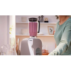 BOSCH MUM5XW34 Serie 4, MUM 5 Küchenmaschine Weiß/Champagne (Rührschüsselkapazität: 3,9 l, 1000 Watt)