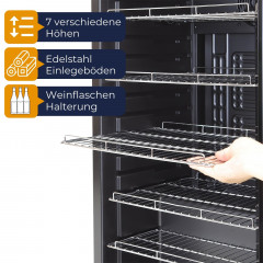 SOMMERTAL GK100 Kühlschrank (G, 85 cm hoch, Schwarz)