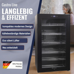 SOMMERTAL GK100 Kühlschrank (G, 85 cm hoch, Schwarz)