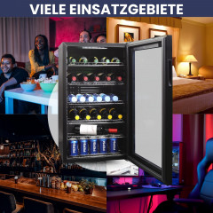 SOMMERTAL GK100 Kühlschrank (G, 85 cm hoch, Schwarz)