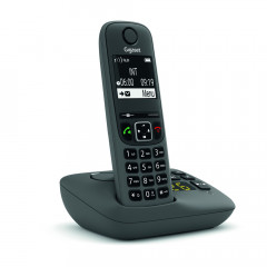 Gigaset AE 690A anthrazit Schnurloses-Telefon (mit Anrufbeantworter, Freisprechen)