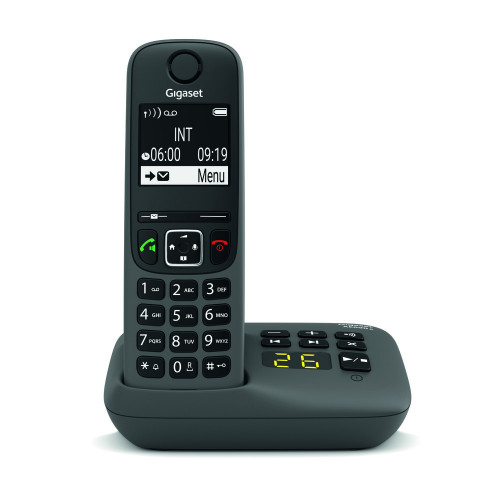 Gigaset AE 690A anthrazit Schnurloses-Telefon (mit Anrufbeantworter, Freisprechen)