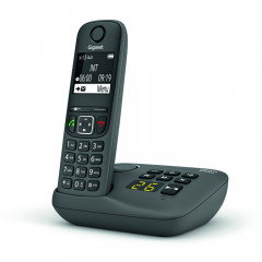 Gigaset AE 690A anthrazit Schnurloses-Telefon (mit Anrufbeantworter, Freisprechen)