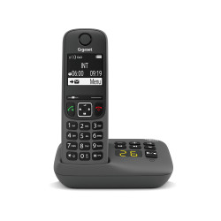 GIGASET AE 690A Duo Schnurloses-Telefon Anthrazit (mit Anrufbeantworter, Freisprechen, 2 Mobilteile)