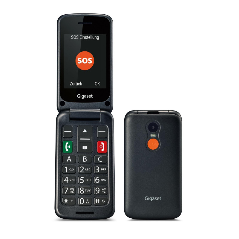 GIGASET GL590 BLACK Seniorenhandy, Schwarz