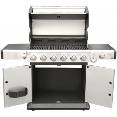 EL FUEGO AY 525 EDELSTAHL-GASGRILL DELUXE Gasgrill, Silber/Schwarz (21100 Watt)