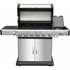 EL FUEGO AY 525 EDELSTAHL-GASGRILL DELUXE Gasgrill, Silber/Schwarz (21100 Watt)