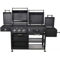 EL FUEGO AY 534 4 IN 1 KOMBIGRILL ARIZONA Gas-/Kohlegrill, Schwarz (12300 Watt)
