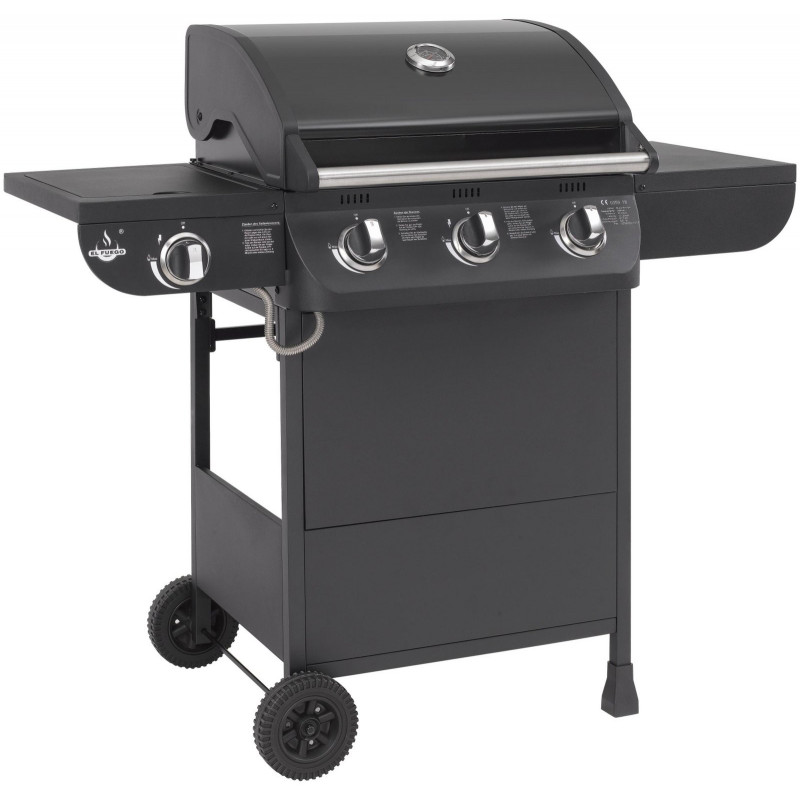 EL FUEGO AY 562 GASGRILL COLUMBUS 3+1 Gasgrill, Schwarz (12290 Watt)