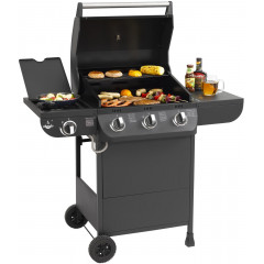 EL FUEGO AY 562 GASGRILL COLUMBUS 3+1 Gasgrill, Schwarz (12290 Watt)
