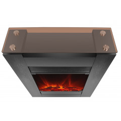 EL FUEGO AY 627 ELEKTROKAMIN TESSIN SCHWARZ Elektroheizung (1800 Watt)