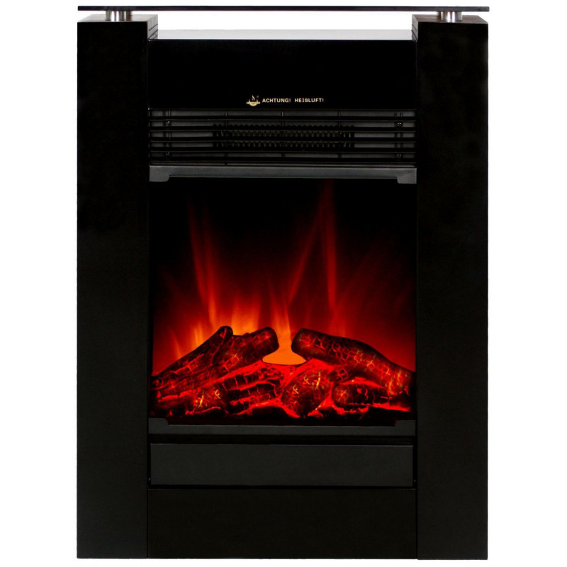 EL FUEGO AY 627 ELEKTROKAMIN TESSIN SCHWARZ Elektroheizung (1800 Watt)