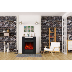 EL FUEGO AY 627 ELEKTROKAMIN TESSIN SCHWARZ Elektroheizung (1800 Watt)