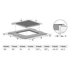 KKT KOLBE IH85901FZ Induktion (59 cm breit, 4 Kochfelder)