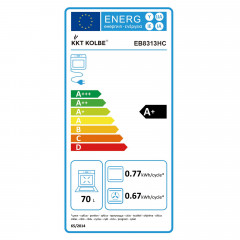 KKT KOLBE Backofen Elektroherd EB8313HC Einbaubackofen (teilintegrierbar, A+, 70 l, 59,5 cm breit)