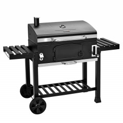 Taino Hero XXL Smoker Set Mit Haube Grillplatte BBQ Grillwagen Holzkohlegrill Grill Räucherofen