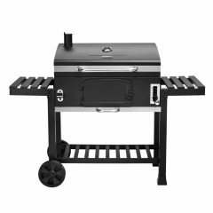 Taino Hero XXL Smoker Set Mit Haube Grillplatte BBQ Grillwagen Holzkohlegrill Grill Räucherofen