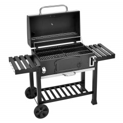 Taino Hero XXL Smoker Set Mit Haube Grillplatte BBQ Grillwagen Holzkohlegrill Grill Räucherofen