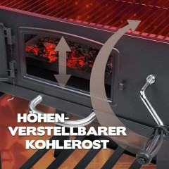 Taino Hero XL Holzkohlegrill Set BBQ Grillwagen Smoker Räucherofen Kohle