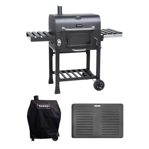 Taino Hero XL Holzkohlegrill Set BBQ Grillwagen Smoker Räucherofen Kohle
