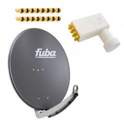 Premium X Satelliten-Komplettanlage Fuba DAA 850 A Satellitenschüssel Alu Anthrazit Octo LNB 16x F-Stecker für 8 Teilnehmer Premium X Satelliten-Komplettanlage Fuba DAA 850 A Satellitenschüssel Alu Anthrazit Octo LNB 16x F-Stecker für 8 Teilnehmer