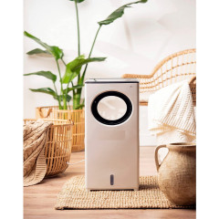 JUNG BLADELESS Aircooler Klimagerät mit Wasserkühlung, Inkl. Fernbedienung + Timer Weiß (Max. Raumgröße: 40 m², EEK: A+)