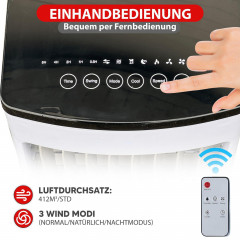 JUNG LIFETIME mobile Klimaanlage Weiß (Max. Raumgröße: 20 m², EEK: A)