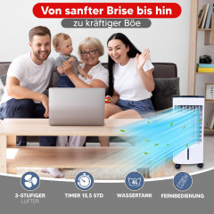JUNG LIFETIME mobile Klimaanlage Weiß (Max. Raumgröße: 20 m², EEK: A)