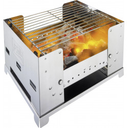 Esbit BBQ-Box Holzkohle, Kohle, Quick Start Holzkohlegrill Grill klappbar Silber Esbit BBQ-Box Holzkohle, Kohle, Quick Start Holzkohlegrill Grill klappbar Silber