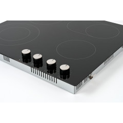 K&H 4 Zonen Glaskeramikkochfeld 59cm Knebel Steuerung Elektro Autark Eingebaut CK-7206K Elektrokochfeld (590 mm breit, 4 Kochfelder)