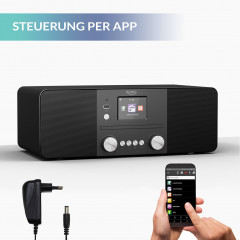 XORO HMT 620 All-in-One Stereo Internetradio DAB+/FM Internet Radio, WLAN-Stereo-Internetradio mit DAB+/FM, Internet Radio, DAB, DAB+, FM, Bluetooth, schwarz
