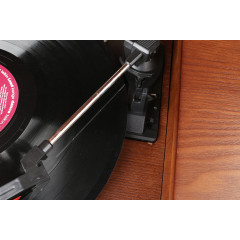CYBERLUX CL-3010 Plattenspieler Nostalgie Musikanlage Kompaktanlage Retro (Bolton Brown)