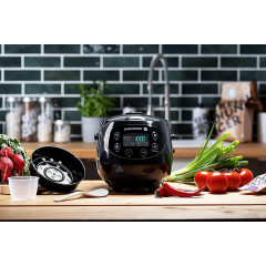 REISHUNGER 542-MDRK-B DIGITALER MINI REISKOCHER 0,6L SCHWARZ Reiskocher