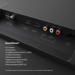 Dyon Ultimax 32F-TI LED-TV 80cm 32 Zoll EEK F (A - G) DVB-T2, DVB-C, DVB-S2, Full HD, Smart TV, WLAN, CI+ Schwarz