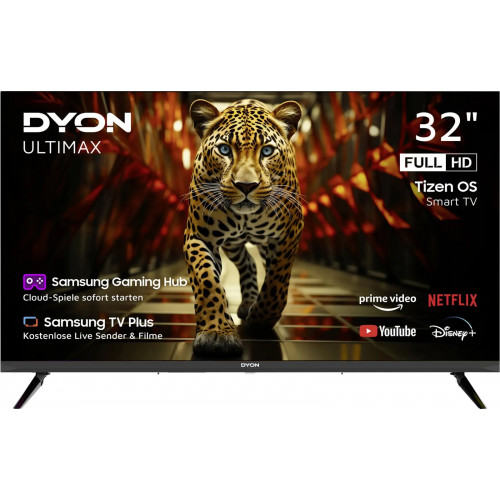 Dyon Ultimax 32F-TI LED-TV 80cm 32 Zoll EEK F (A - G) DVB-T2, DVB-C, DVB-S2, Full HD, Smart TV, WLAN, CI+ Schwarz