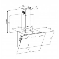 RESPEKTA CH69060SA+ MIT HINTERGRUNDBELEUCHTUNG, Dunstabzug mit Hintergrundbeleuchtung (60 cm breit, 38,2 cm tief)