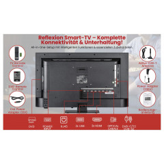 Reflexion LDDX32iBT_B LCD-TV 80cm 32 Zoll EEK E (A - G) DVB-T2, DVB-C, DVB-S2, Full HD, Smart TV, WLAN, DVD-Player, CI+ Schwarz