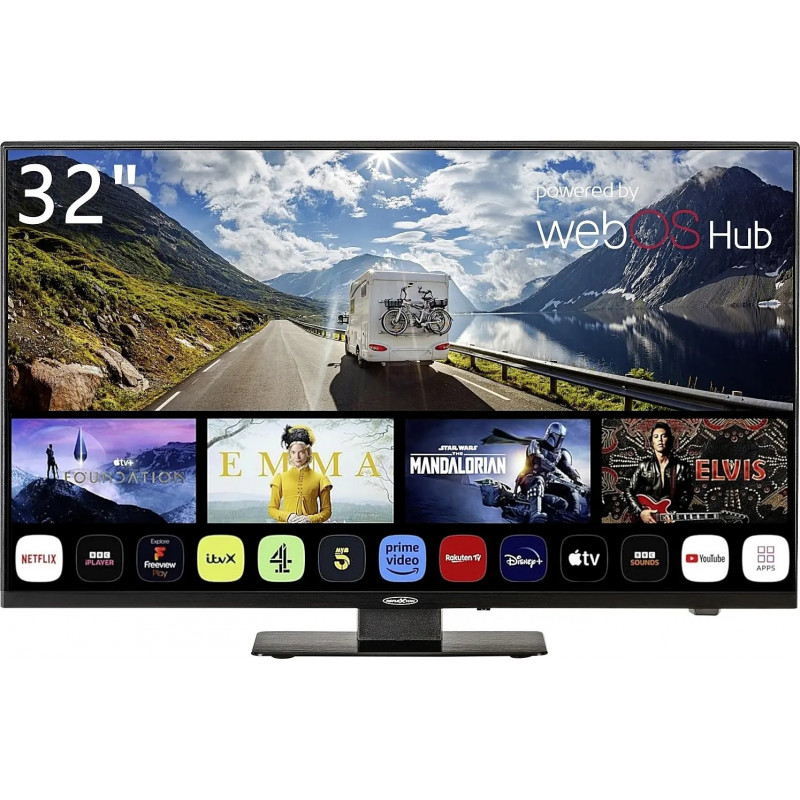 Reflexion LDDX32iBT_B LCD-TV 80cm 32 Zoll EEK E (A - G) DVB-T2, DVB-C, DVB-S2, Full HD, Smart TV, WLAN, DVD-Player, CI+ Schwarz