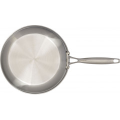 HENSSLERS Pfannen-Set Edelstahl Set, 1x Bratpfanne Ø 20 cm, 1x Bratpfanne Ø 24 cm, 1x Bratpfanne Ø 28 cm, 3 Stk. tlg. 3-Schicht Material, Wabenstruktur und Antihaftbeschichtung, Induktion