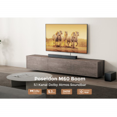ULTIMEA Poseidon M60 Boom _ 5.1 Soundsystem, Dolby Atmos, Soundbar, Schwarz