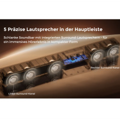 ULTIMEA Poseidon M60 Boom _ 5.1 Soundsystem, Dolby Atmos, Soundbar, Schwarz