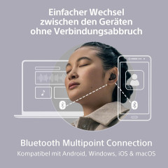 SONY WF-1000XM5 TWS Noise Cancelling, In-ear Kopfhörer Bluetooth Schwarz