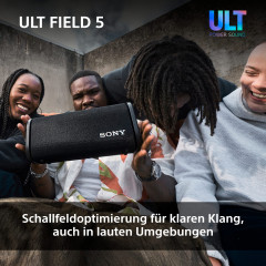 SONY ULT FIELD 5 Bluetooth-Lautsprecher, Schwarz, Wasserfest