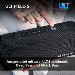SONY ULT FIELD 5 Bluetooth-Lautsprecher, Schwarz, Wasserfest