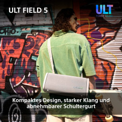 SONY ULT FIELD 5 Bluetooth-Lautsprecher, Off-White, Wasserfest