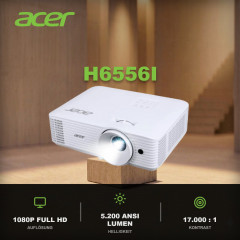 ACER H6556i - Heimkino Beamer (Full-HD, 5,200 ANSI-Lumen, WLAN)